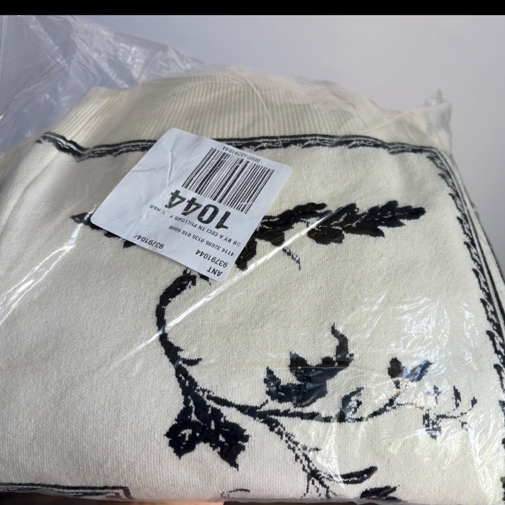 NWT Anthropologie Balloon-Sleeve Embroidered 3D Flowers Turtleneck Sweater - Picture 12 of 17